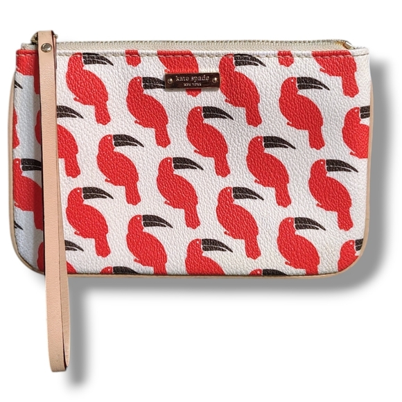 Kate Spade Storybook Liner Toucan Wristlet - Picture 2 of 9